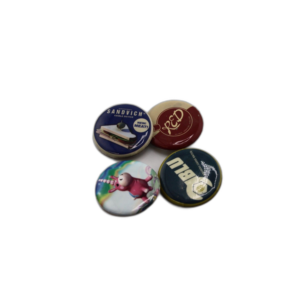 Lootcrate Team Fortress 2 Collectors Set 4 Pins. Red, Blu, Unicorn, Sandvich
